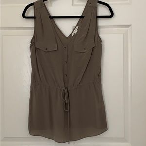 Banana Republic silk grey tank top